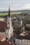 The charming town of Melk in Austria as seen from the Abbey.