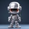 Charming Toycore Astronaut With Headphones And Helmet - 8k Silver Zbrush Design