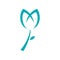 Charming tulip flower logo