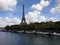 Charming views of the Eiffel Tower and the Seine river in Paris