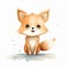 Charming Watercolor Illustration Of A Cute Fox