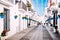 Charming whitewashed street In Mijas