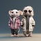 Charming Zbrush Mice In Jacket And Sunglasses: A Grandparentcore Urban Life