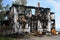 charred house in Sainte Madeleine de la Ri