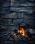 Charred wood plain texture background - stock photography