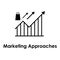 chart, arrow up, lock, marketing approaches icon. One of business collection icons for websites, web design, mobile app