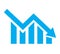 Chart with bars declining on white background. Chart icon. chart icon for your web site design, logo, app, UI. flat style