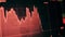 Chart with a chart showing a bearish point, a trend down prices in the stock market or stock trading