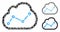 Chart cloud Mosaic Icon of Humpy Elements