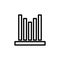 chart columns icon. Element of science icon for mobile concept and web apps. Thin line chart columns icon can be used for web and