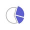 Chart icon duotone purple grey business symbol illustration