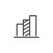 Chart icon in linear style. Infographic element or label for presentation, business report, progress diagram. Vector