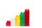 Chart made from lego. Competition creativity concept.