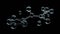 Chart of molecular symbols against a dark chemistry background, in macro zoom style, neo-academism, inspired by