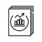 Chart reports line icon, concept sign, outline vector illustration, linear symbol.