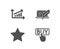 Chart, Star and Copyright laptop icons. Buying sign. Presentation chart, Best rank, Writer device.