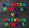 Charter vs Private school concept