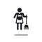 charwoman isolated icon. simple element illustration from cleaning concept icons. charwoman editable logo sign symbol design on