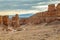 Charyn canyon is the famous place in Kazakhstan, similar to the Martian landscape