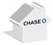 Chase logotype in 3d form on ground