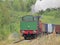 Chasewater Railway, Staffordshire , England hauling a rake of coal wagons