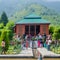 Chashme Shahi Mughal gardens, Dal Lake, Srinagar Kashmir India July 2018 - Chashma i Shahi or Royal Spring is one of the beautiful