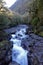 Chasm waterfall on Milford Sound road, New Zealand