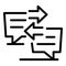 Chat ability icon, outline style