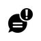 Chat alert icon, chat warning vector illustration