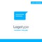 Chat, Basic, Chatting, Ui Blue Solid Logo Template. Place for Tagline