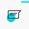Chat, Basic, Chatting, Ui turquoise highlight circle point Vector icon