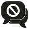 Chat blacklist icon simple vector. User data