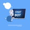 Chat Bot App Of Technical Support In Laptop Template Banner With Copy Space, Chatter Or Chatterbot Virtual Web Service