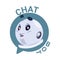 Chat Bot Icon Cute Robot Chatter Or Chatterbot Technical Support Virtual Service Concept