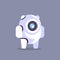Chat bot robot icon artificial intelligence concept chatbot technology gray background flat
