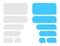 Chat box message bubbles. Balloon messenger screen template. Vector flat dialog. Social media application. Chatting