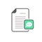 Chat bubble communication document file letter page speech bubble icon