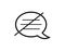 Chat bubble icon with not allowed sign chat icon vector image