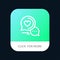 Chat Bubble, Message, Sms, Romantic Chat, Couple Chat Mobile App Button. Android and IOS Line Version