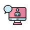 Chat bubble vector icon which can be easily modified or edit