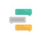 Chat, Bubbles, Comments, Conversations, Talks  Flat Color Icon. Vector icon banner Template