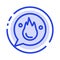 Chat, Career, Education, Motivation, Training Blue Dotted Line Line Icon