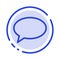 Chat, Chatting, Massage, Mail Blue Dotted Line Line Icon