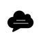 Chat cloud black glyph icon