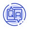 Chat, Comment, Education, Message Blue Dotted Line Line Icon