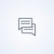 Chat, comments, vector best gray line icon