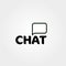 Chat communication. Conversation dialog. Appeal vector logo. Icon isolated chat sign.