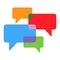 Chat, communication, speak, talk icon vector illustration isolated on white background