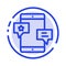 Chat, Community, Media, Network, Promotion Blue Dotted Line Line Icon