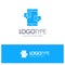 Chat, Community, Media, Network, Promotion Blue Solid Logo with place for tagline